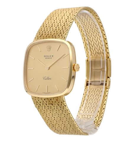 rolex cellini vintage 18k yellow gold watch 4114|rolex cellini coin watch price.